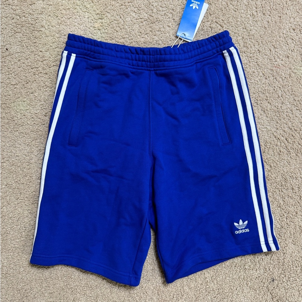 NEW MEN'S ADIDAS ORIGINALS 3 STRIPES TREFOIL SHORTS 10in AUTHENTIC ALL SIZES